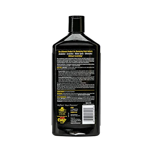 Meguiar's Ultimate Compound, 15.2 Oz - Remove Scratches, Swirl Marks and Oxidation While you Restore Color and Clarity for a Showroom Shine - Safe and Effective on All Glossy Paints and Clear Coats