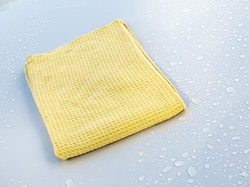 Meguiar's Water Magnet Microfiber Drying Towel - Premium Car Drying Towel That's Super Plush, Water Absorbent & Scratch-Free - 1 Pack, Yellow
