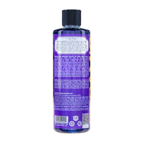 Chemical Guys CWS21216 HydroSuds Ceramic SiO2 Shine High Foaming Car Wash Soap (Works with Foam Cannons, Foam Guns or Bucket Washes) For Cars, Trucks, Motorcycles, RVs & More, 16 fl oz, Berry Scent