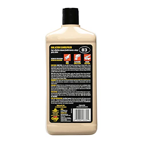 Meguiar's M8332 Mirror Glaze Dual Action Cleaner and Polish – 32 Oz Bottle