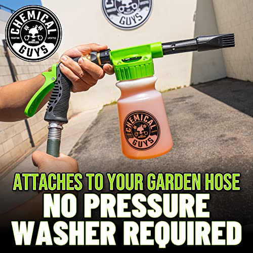 Chemical Guys HOL126 14-Piece Arsenal Builder Car Wash Kit with Foam Gun, Bucket, and (5) 16 oz Car Care Cleaning Chemicals, Gift for Car & Truck Lovers, Dads and DIYers (Works w/Garden Hose)