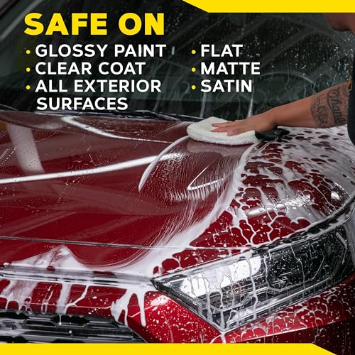 Meguiar's Hybrid Ceramic Wash & Wax - Sophisticated Car Wash Gently Cleans and Adds Shine and Slickness While Boosting Paint with Hybrid Ceramic Wax and Extreme Water Beading - 48oz