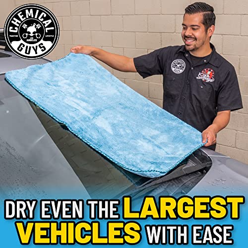 Chemical Guys MIC1996 Woolly Mammoth Microfiber Dryer Towel (36" x 25") Cars,Trucks, SUVs, RVs, Home, Pets, Messes, Blue