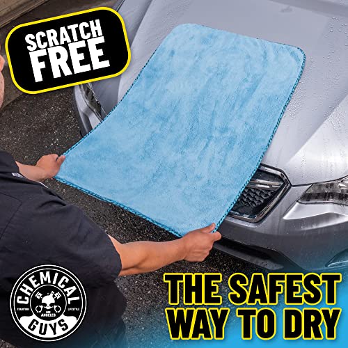Chemical Guys MIC1996 Woolly Mammoth Microfiber Dryer Towel (36" x 25") Cars,Trucks, SUVs, RVs, Home, Pets, Messes, Blue