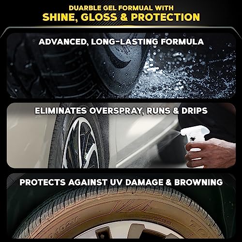 Meguiar's G7516 Endurance Tire Gel, Premium Tire Gel for a Lasting Glossy Shine - 16 Oz Bottle, PURPLE
