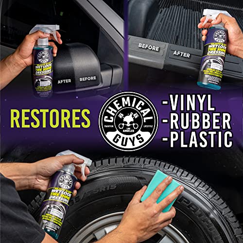 Chemical Guys TVD11816 Galactic Black Wet Look Tire Shine Dressing, for a Whole New Level of Shine and Depth of Black, Safe for Cars, Trucks, Motorcycles, RVs & More, 16 fl oz