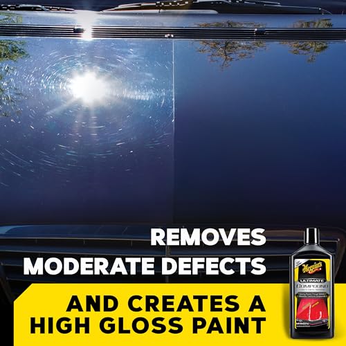 Meguiar's Ultimate Compound, 15.2 Oz - Remove Scratches, Swirl Marks and Oxidation While you Restore Color and Clarity for a Showroom Shine - Safe and Effective on All Glossy Paints and Clear Coats