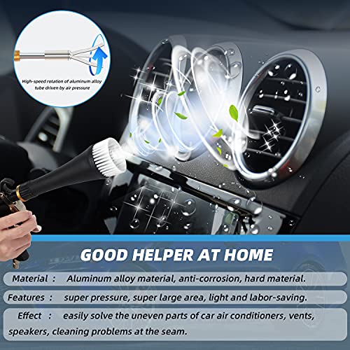 GZ-KJM High Pressure Car Interior Spraying Washing Gun with 2 Set Nozzle Sprayer Connector Air Pulse Car Washing Equipment Tool (Upgrade-Dust blow gun)