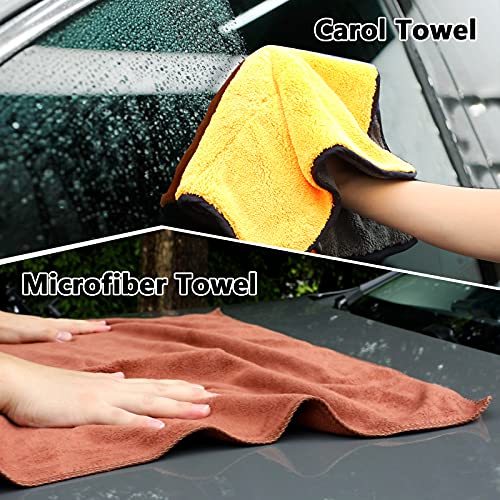 MOFEEZ 15pcs Car Wash Cleaning Tools Kit Car Detailing Set with Absorbent Towels Dash Duster Tire Wheel Brushes Window Squeegee Air Conditioner Brush Waxing Sponge