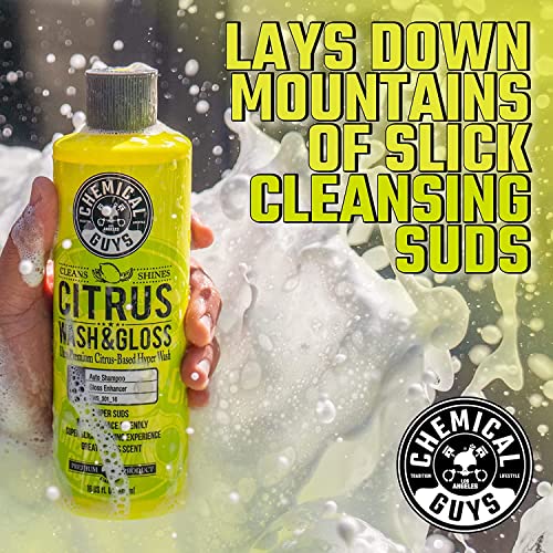 Chemical Guys HOL357 Clean & Shine Car Wash Starter Kit - Safe for Cars, Trucks, Motorcycles, SUVs, Jeeps, RVs & More (7 Piece Set, Including 3 16 oz. Car Detailing Chemicals)