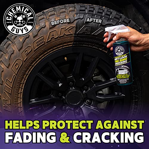 Chemical Guys TVD11816 Galactic Black Wet Look Tire Shine Dressing, for a Whole New Level of Shine and Depth of Black, Safe for Cars, Trucks, Motorcycles, RVs & More, 16 fl oz
