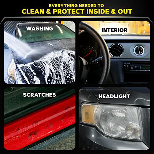 Meguiar's Complete Car Care Kit - The Ultimate Car Detailing Kit for a Showroom Shine - Includes Products for Cleaning and Detailing for the Interior and Exterior of your Car or Truck