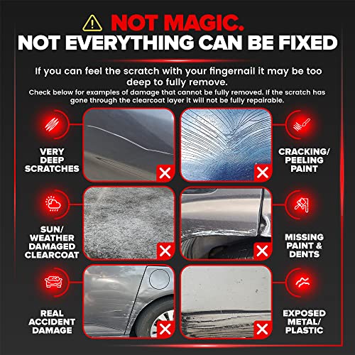 Carfidant Scratch and Swirl Remover - Car Scratch Remover for Scratches with Buffer Pad, Scratch Remover for Vehicles Repair Paint Any Color - Rubbing Compound for Cars