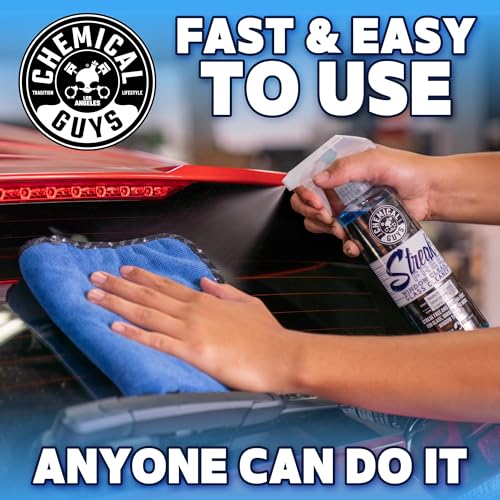 Chemical Guys CLD30016 Streak Free Glass & Window Cleaner (Works on Glass, Windows, Mirrors, Navigation Screens & More; Car, Truck, SUV and Home Use), Ammonia Free & Safe on Tinted Windows, 16 fl oz