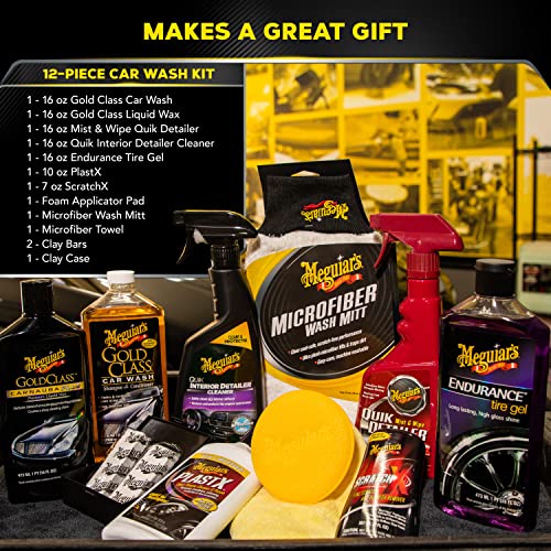 Meguiar's Complete Car Care Kit - The Ultimate Car Detailing Kit for a Showroom Shine - Includes Products for Cleaning and Detailing for the Interior and Exterior of your Car or Truck