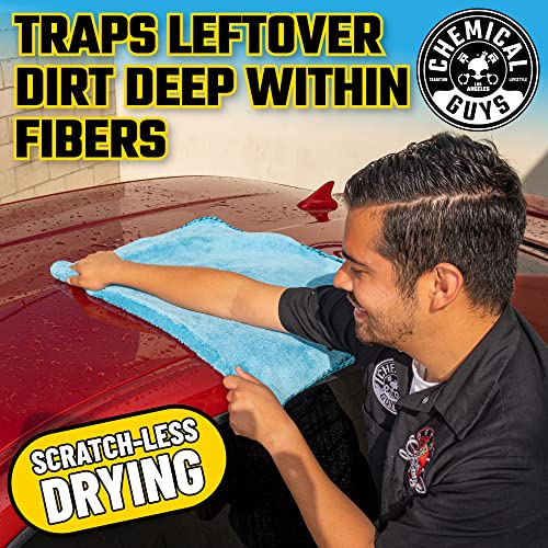 Chemical Guys MIC1996 Woolly Mammoth Microfiber Dryer Towel (36" x 25") Cars,Trucks, SUVs, RVs, Home, Pets, Messes, Blue