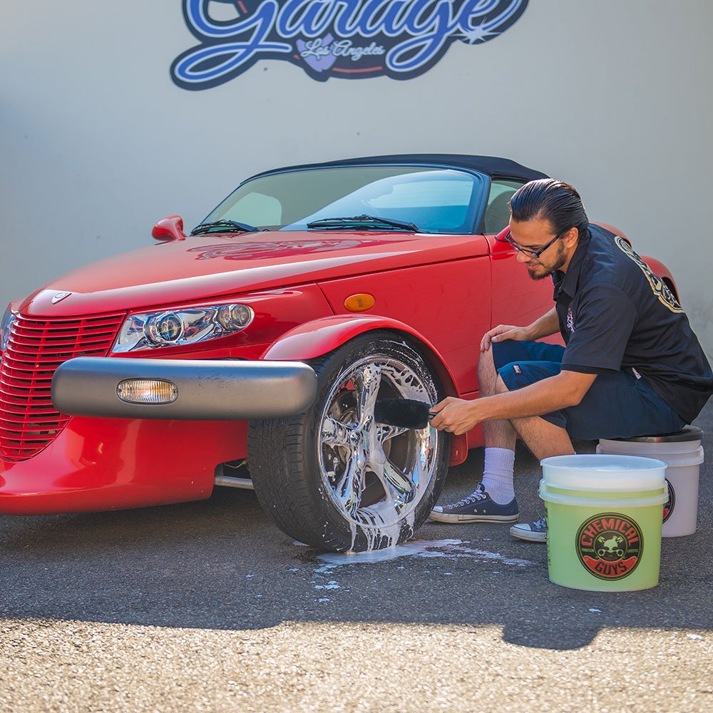 CHEMICAL GUYS Acc_B01 Gerbil Wheel and Rim Brush (Safe for Exhaust, Tires, Rims, Engine Bays, & More)