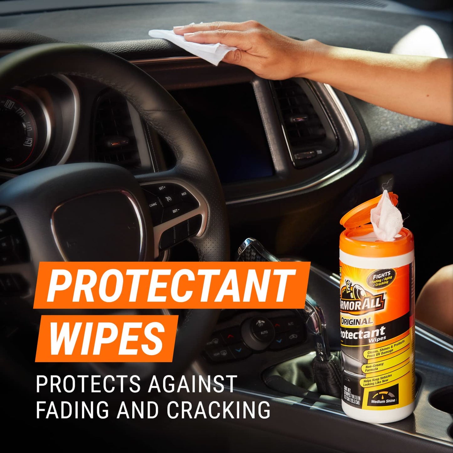 Armor All Car Cleaning Wipes Kit, Includes Protectant Wipes, Disinfectant Wipes, Glass Cleaner Wipes for Cars, Trucks, and Motorcycles (Pack of 3)