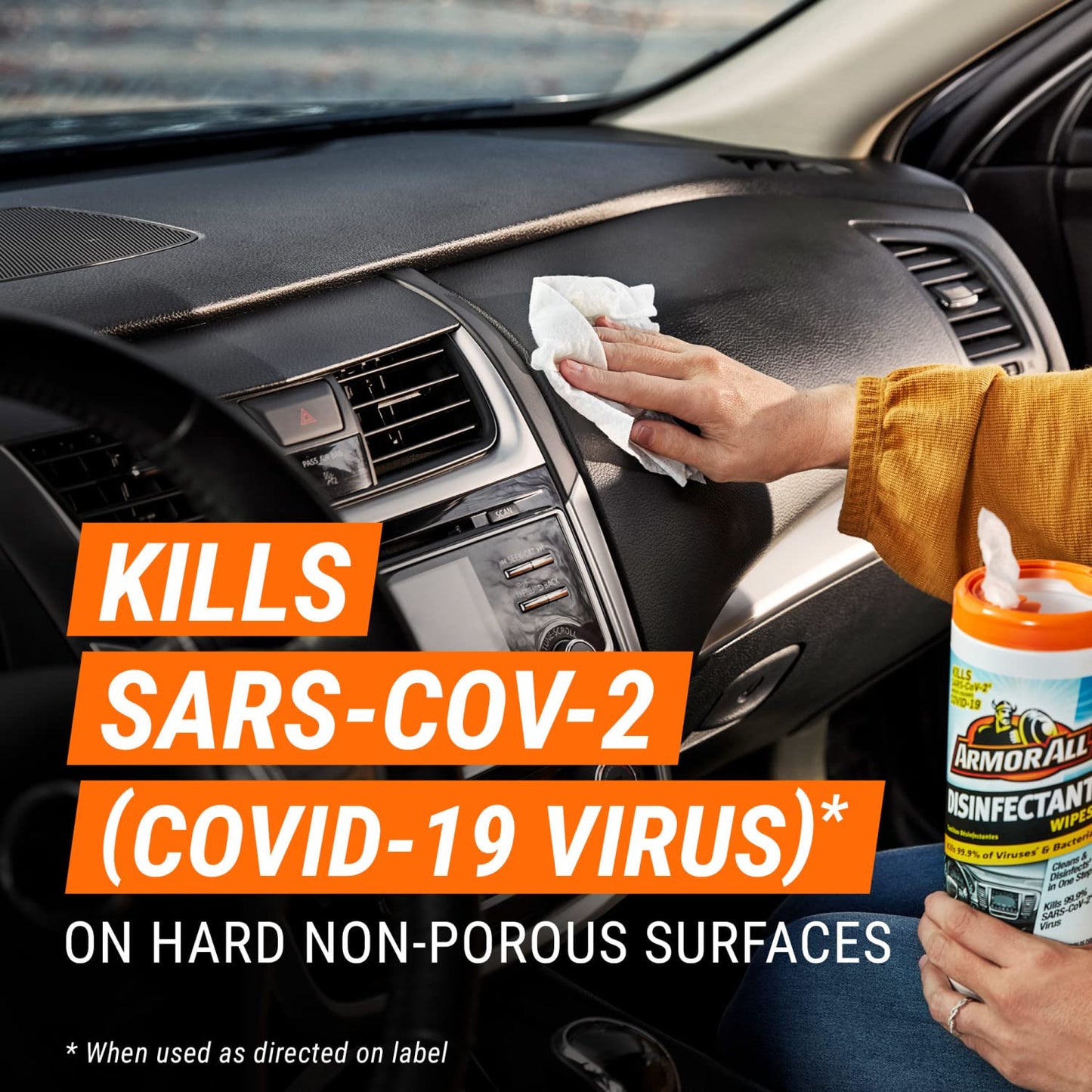 Armor All Car Cleaning Wipes Kit, Includes Protectant Wipes, Disinfectant Wipes, Glass Cleaner Wipes for Cars, Trucks, and Motorcycles (Pack of 3)