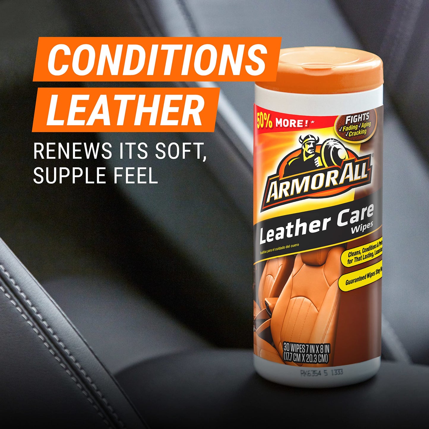 Armor All Interior Car Cleaning Wipes Kit, Disinfects, Protects, and Cleans Car Interiors, Includes Leather Care Wipes, Glass Wipes, Disinfectant Wipes, and Protectant Wipes, 4 Count