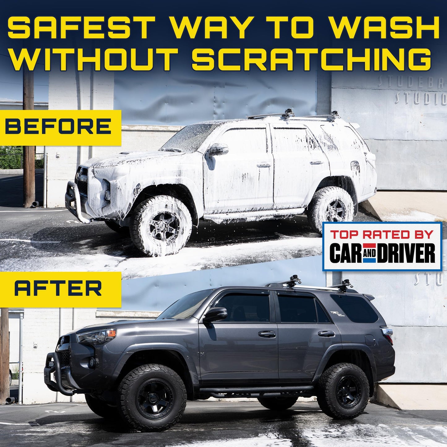 Clean Car USA Foam King™ Foam Gun Car Wash Sprayer - Connects to Garden Hose - Ultimate Scratch Free Cleaning - Snow Foam Blaster - Foam Cannon Car Washing Kit