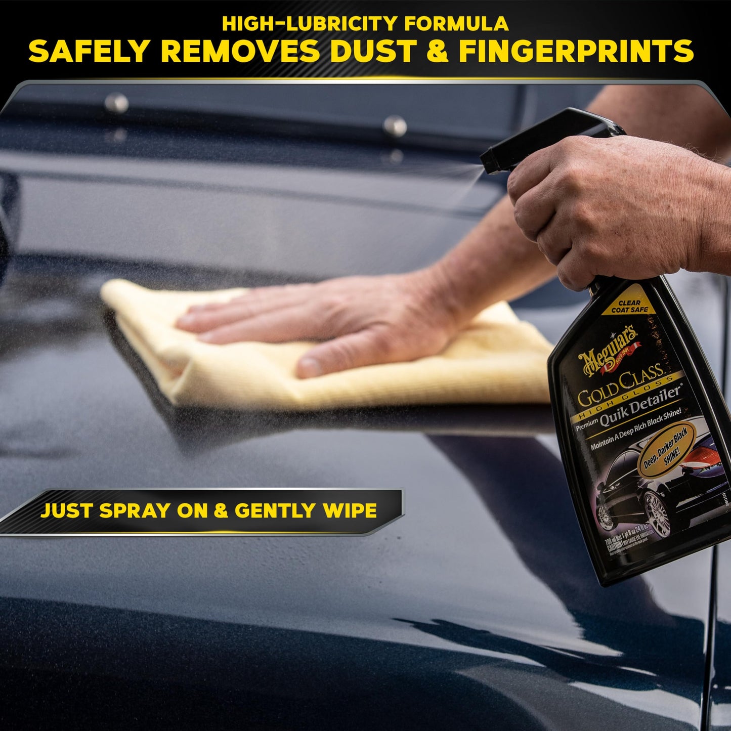 Meguiar's G7624 Gold Class High Gloss Premium Quik Detailer - 24 Oz Spray Bottle