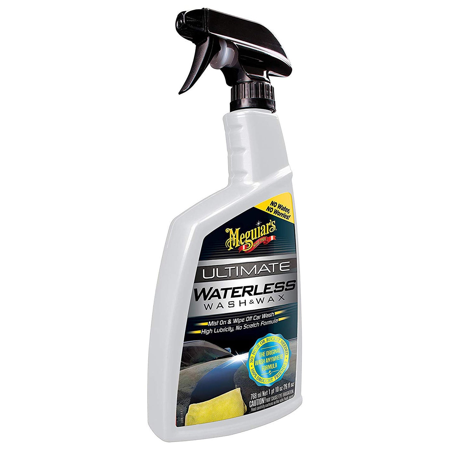Meguiar's Ultimate Waterless Wash & Wax - Scratch-Free Waterless Car Wash That Makes Car Detailing Quick and Easy - 26 Oz