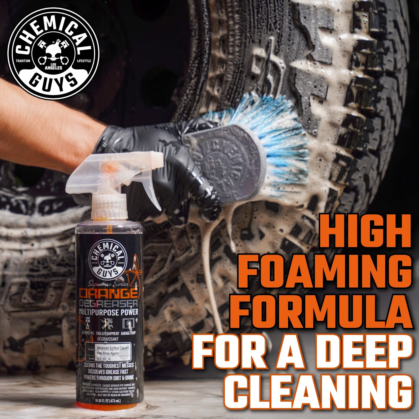 Chemical Guys CLD_201_16 Signature Series Orange Degreaser, Multipurpose Power, Safe for Cars, Trucks, SUVs, Motorcycles, RVs & More, 16 fl oz