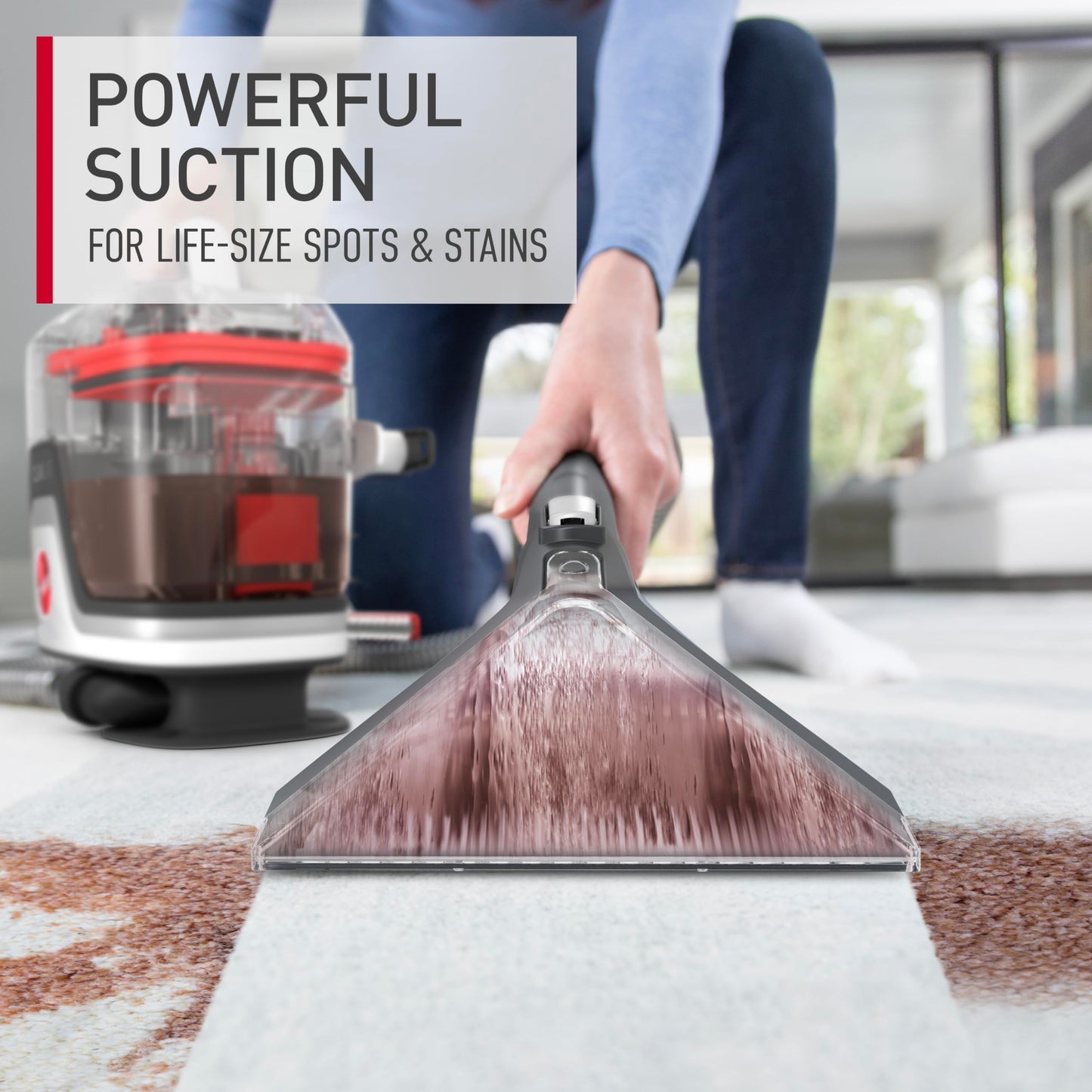 Hoover CleanSlate Plus Portable Carpet & Upholstery Spot Cleaner, Carpet Cleaner Machine, Pet Stain Remover, Car and Auto Detailer, Powerful Suction with Versatile Tools, FH14050, White