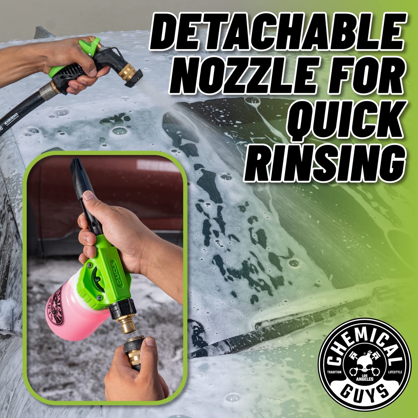 Chemical Guys ACC_326 – TORQ Foam Blaster 6 Foam Wash Gun – The Ultimate Car Wash Foamer that Connects to Any Garden Hose