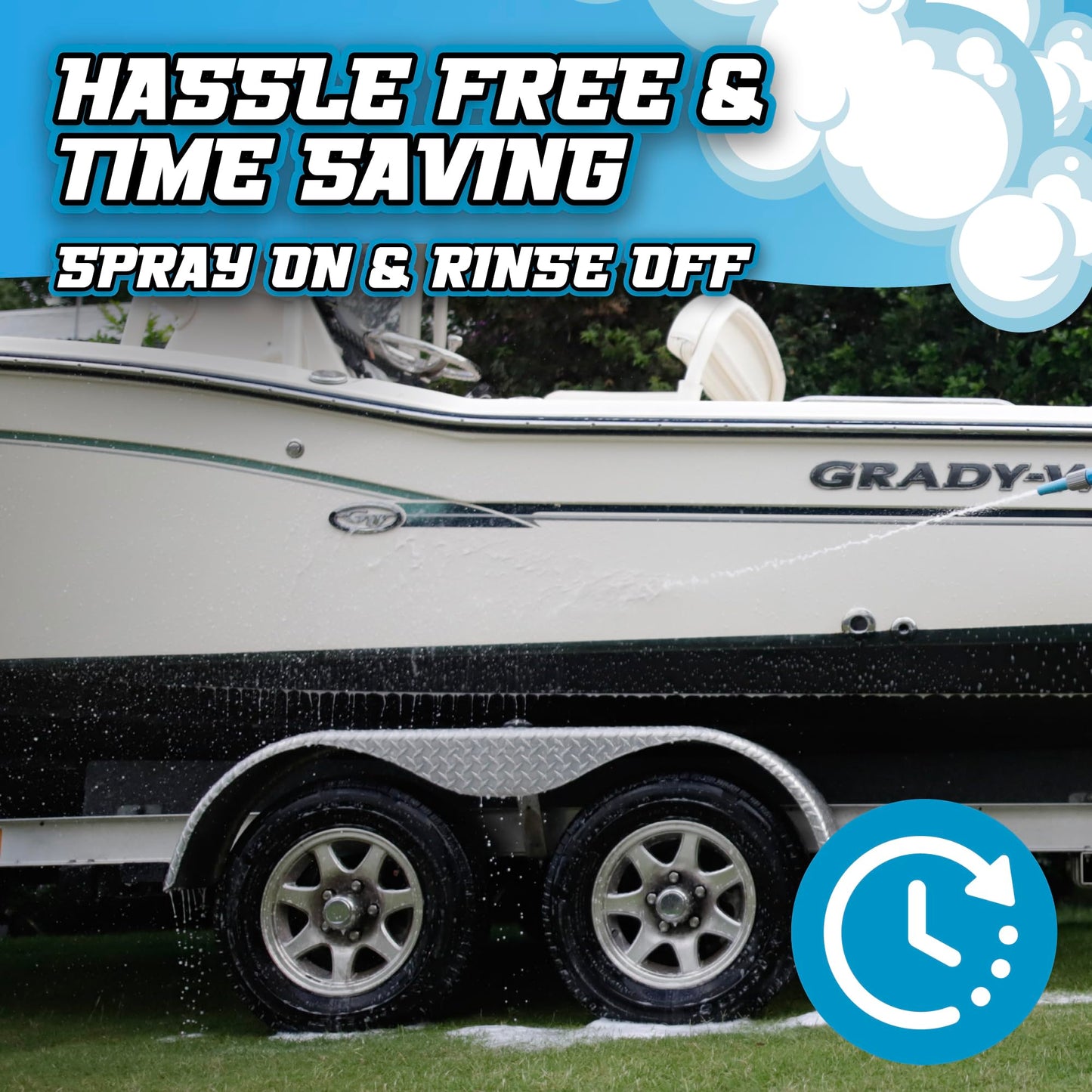 Salty Captain Hose Foam Blaster - Professional Car Wash Foam Gun with Adjustable Foaming Concentration, Scratch-Free Cleaning for Cars, Boats, Jet Skis, RVs, Foam Cannon Connects with All Garden Hoses