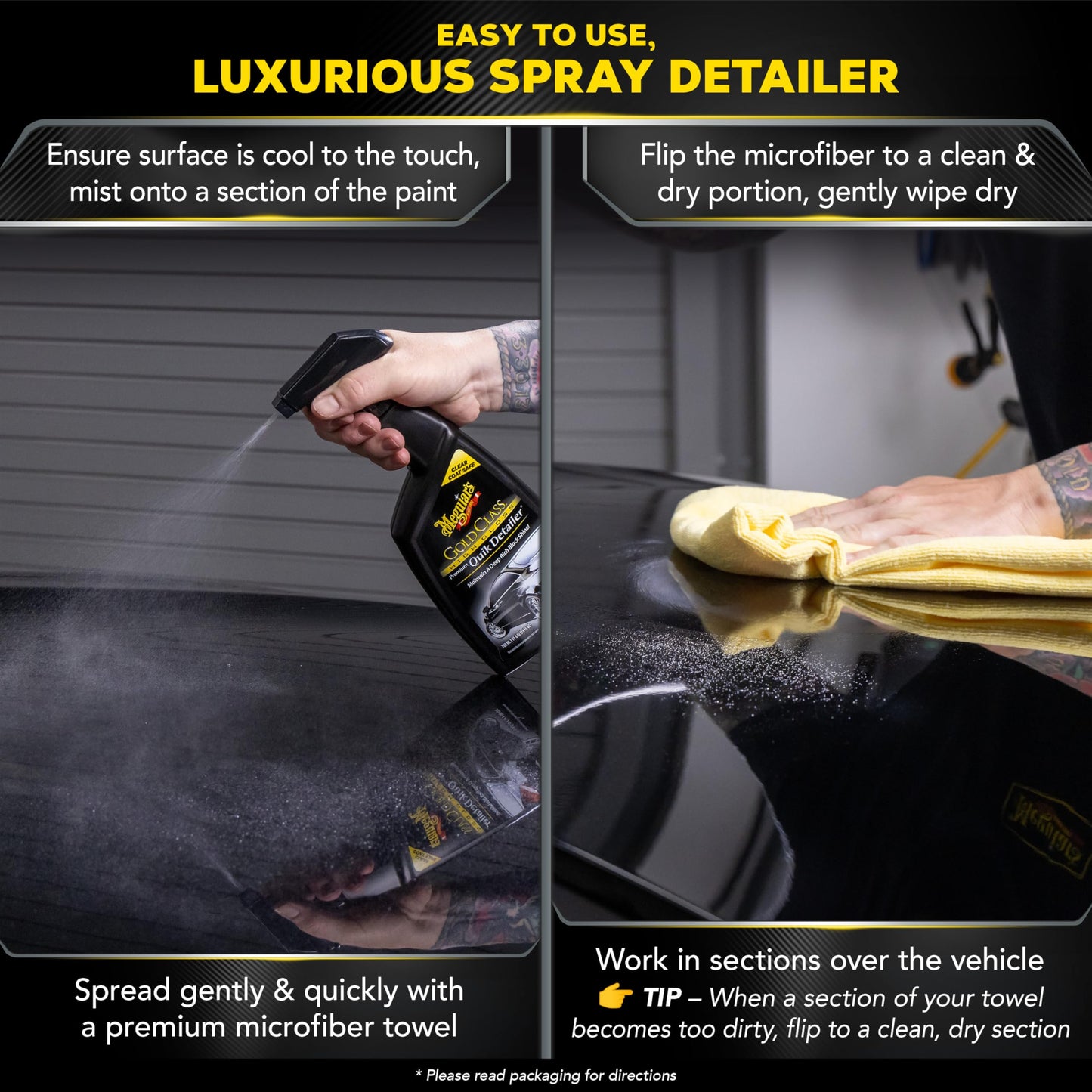 Meguiar's G7624 Gold Class High Gloss Premium Quik Detailer - 24 Oz Spray Bottle