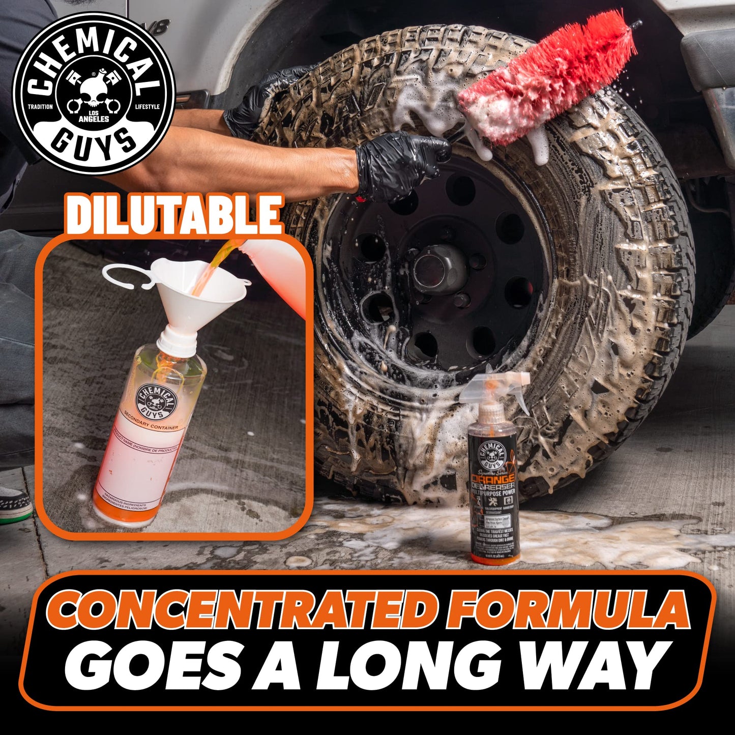 Chemical Guys CLD_201_16 Signature Series Orange Degreaser, Multipurpose Power, Safe for Cars, Trucks, SUVs, Motorcycles, RVs & More, 16 fl oz
