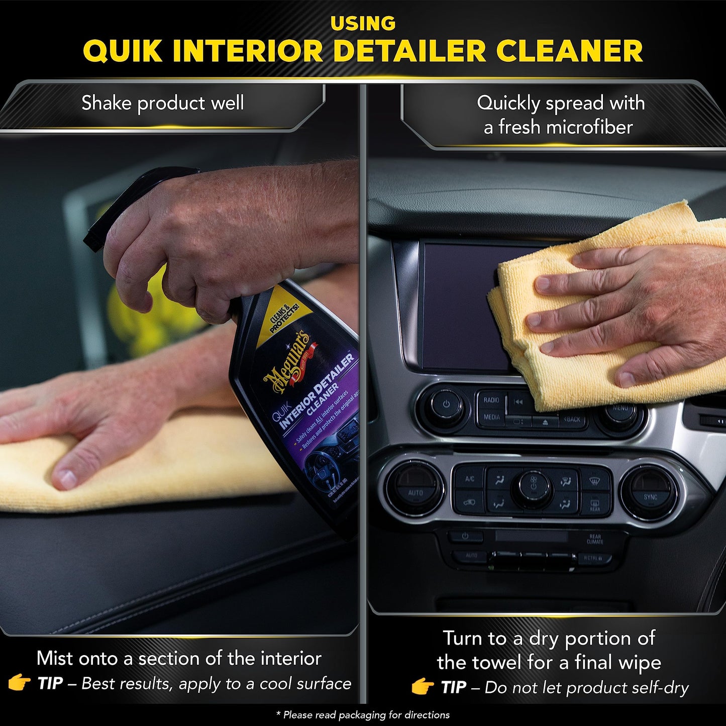 Meguiar's Ultimate Waterless Wash & Wax Kit - Quick and Easy Car Cleaning With Long-Lasting Protection for an Eco-Friendly Car Care Solution in One Waterless Car Wash Kit