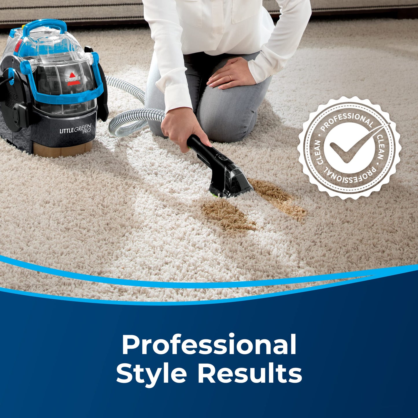 BISSELL Little Green Pro Portable Carpet & Upholstery Cleaner and Car/Auto Detailer with Deep Stain Tool, 3" Tough Stain Tool, plus two 8 oz. trial-size Formulas, 3194 (Name may vary)