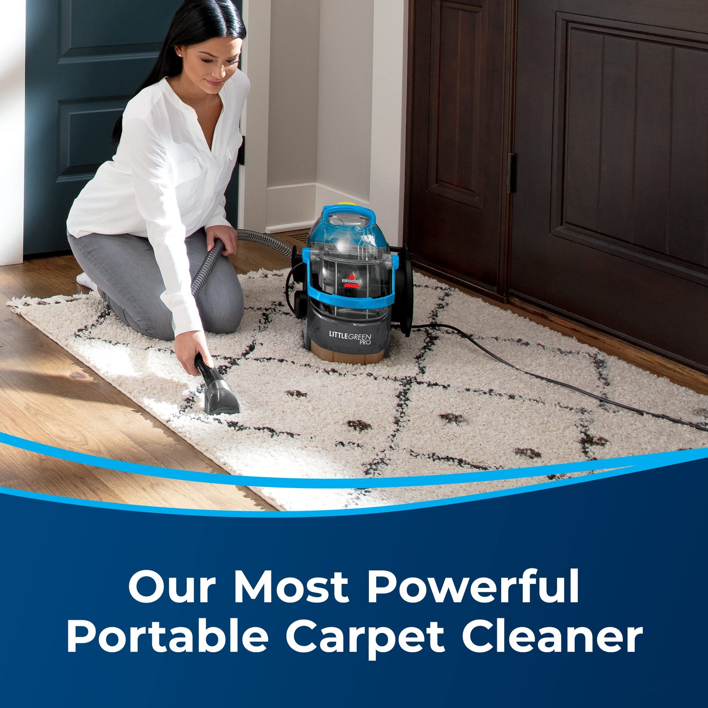 BISSELL Little Green Pro Portable Carpet & Upholstery Cleaner and Car/Auto Detailer with Deep Stain Tool, 3" Tough Stain Tool, plus two 8 oz. trial-size Formulas, 3194 (Name may vary)