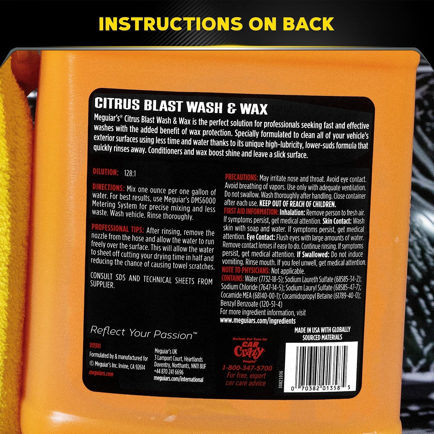 Meguiar's Citrus Blast Wash & Wax Bundle Supreme Shine Drying Towel