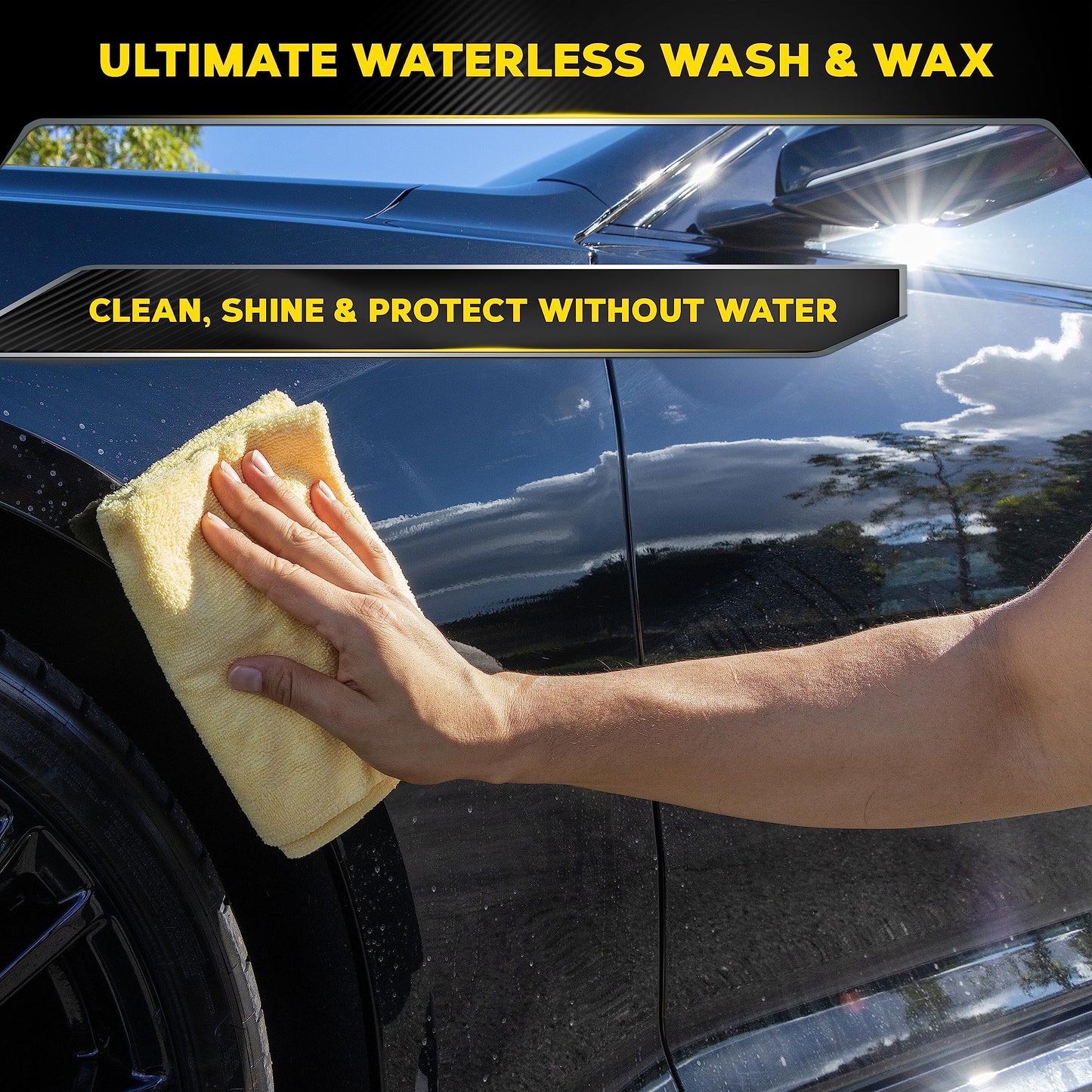 Meguiar's Ultimate Waterless Wash & Wax Kit - Quick and Easy Car Cleaning With Long-Lasting Protection for an Eco-Friendly Car Care Solution in One Waterless Car Wash Kit