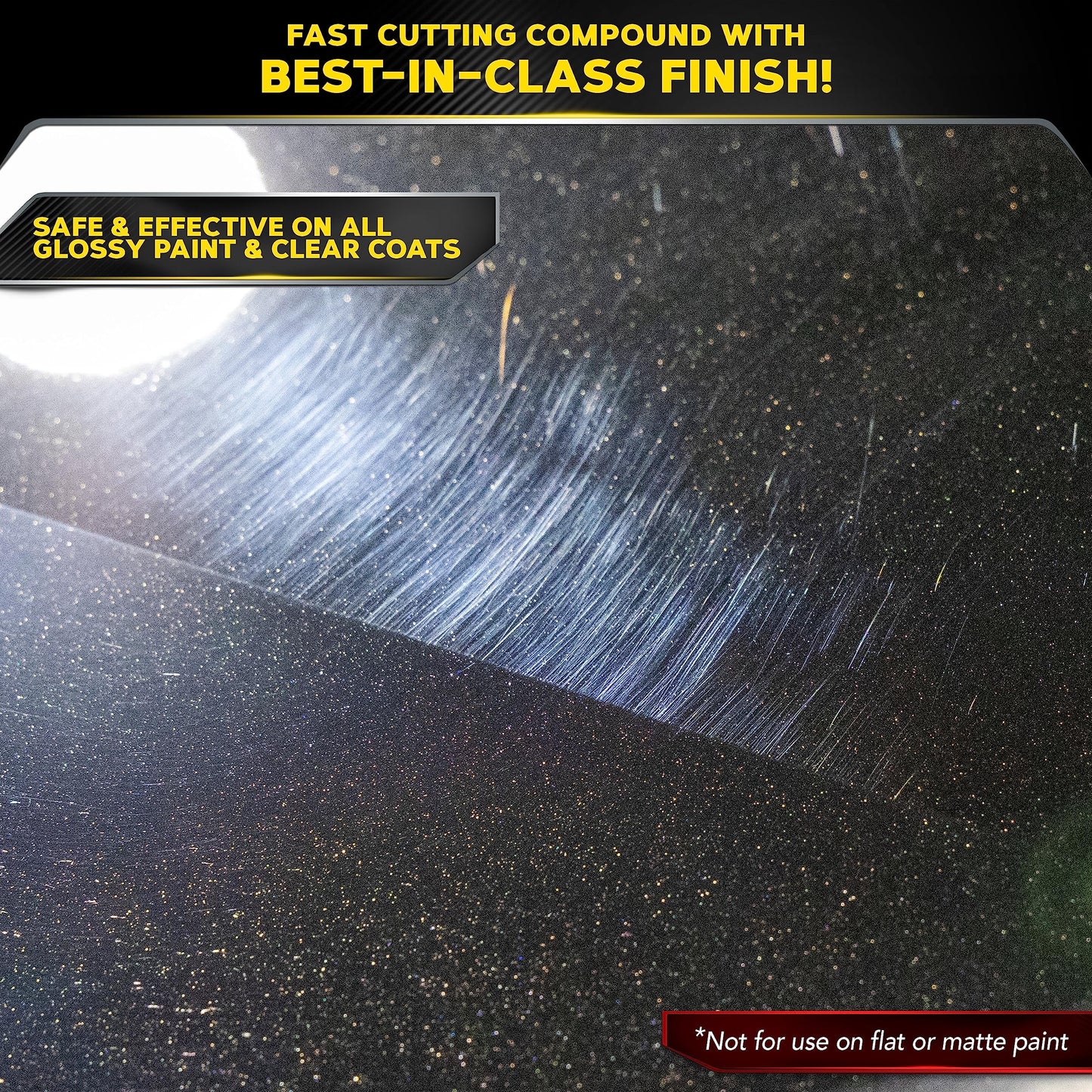 Meguiar's Mirror Glaze M10508 Ultra-Cut Compound - Professional Grade Formula with Fast Cutting Action that Removes Scratches, Heavy Swirls and More - 8 Oz