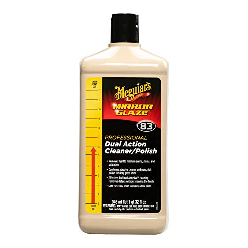 Meguiar's M8332 Mirror Glaze Dual Action Cleaner and Polish – 32 Oz Bottle