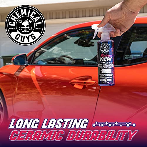 Chemical Guys CLD30116 HydroView Ceramic Glass Cleaner, Water Repellent & Protective Coating (Works on Glass, Windows, Mirrors, Navigation Screens & More; Car, Truck, SUV and Home Use), 16 fl oz