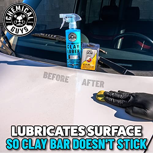 Chemical Guys CLY_113 OG Clay Bar & Lubber Synthetic Lubricant Kit – 16 fl oz, Light/Medium Duty, for Car Lovers, Detailers & Auto Enthusiasts – Essential Car Detailing Kit Accessory, 2 Items, Yellow