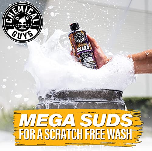 Chemical Guys CWS21216 HydroSuds Ceramic SiO2 Shine High Foaming Car Wash Soap (Works with Foam Cannons, Foam Guns or Bucket Washes) For Cars, Trucks, Motorcycles, RVs & More, 16 fl oz, Berry Scent