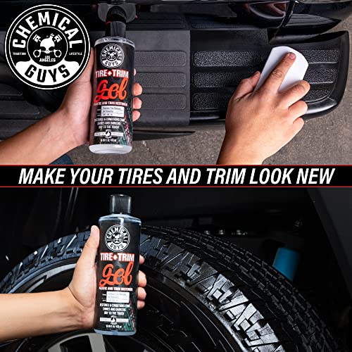 Chemical Guys TVD_108_16 Tire and Trim Gel for Plastic and Rubber, Restore and Renew Faded Tires, Trim, Bumpers and Rubber, Safe for Cars, Trucks, SUVs, Motorcycles, RVs & More 16 fl oz