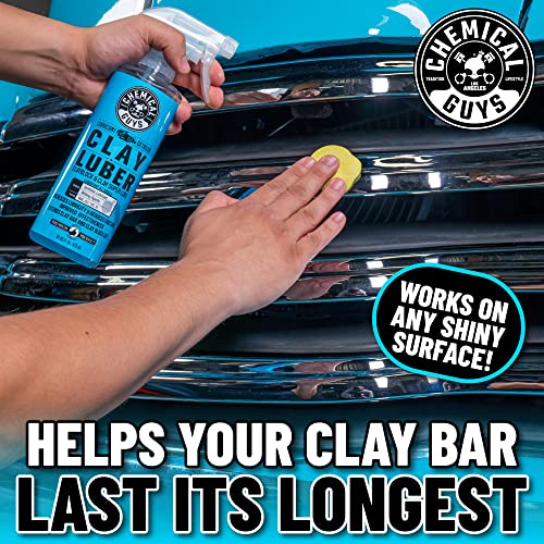 Chemical Guys CLY_113 OG Clay Bar & Lubber Synthetic Lubricant Kit – 16 fl oz, Light/Medium Duty, for Car Lovers, Detailers & Auto Enthusiasts – Essential Car Detailing Kit Accessory, 2 Items, Yellow