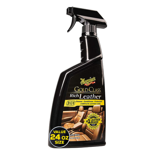 Meguiar's G1924SP Gold Class Rich Leather Cleaner and Conditioning Spray - 24 Oz Spray Bottle