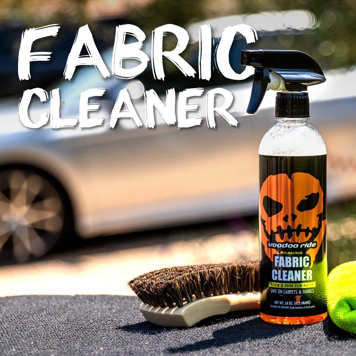 Voodoo Ride ® VR-1004 Fabric Cleaner Orange Citrus Scented Foaming Fabric and Upholstery Cleaner 16oz